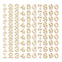 Decorație din lemn pentru scrapbooking - Numere 0 până la 9, 100 bucăți
