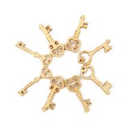 Decorațiune din lemn pentru scrapbooking - Chei cu motive, 20 bucăți