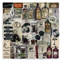 Autocolante vintage gotice de scrapbooking - 50 bucăți