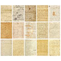 Hârtie decorativă de scrapbooking pentru decoupage - Scris, 30 foi