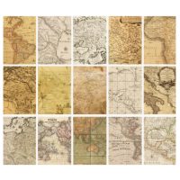 Hârtie decorativă pentru scrapbooking - Hărți, 30 bucăți