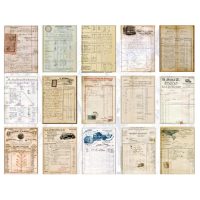 Hârtie decorativă pentru scrapbooking în bloc - Tip G, 60 bucăți