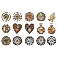 Autocolante vintage pentru scrapbooking - Ceasuri mecanice, 30 bucăți