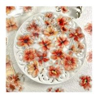 Abțibăcuțe cu flori pentru scrapbooking - Portocalii, 20 bucăți