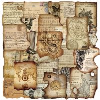 Abțibilduri de scrapbooking cu efect de ardere - Marinărești, 50 de bucăți