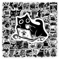 Autocolante de scrapbooking abstracte cu pisici - 60 bucăți