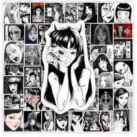 Autocolante de scrapbooking Junji Ito Tomie - 60 bucăți