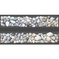 Banda de Washi din plastic pentru scrapbooking cu motiv de zid de piatră - Gri deschis, 2 metri