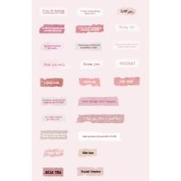 Autocolante de Scrapbooking - Nuante de roz, 50 buc