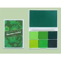 Paletă de scrapbooking cu culori de cerneală - Șapte nuanțe de verde
