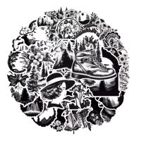 Scrapbooking autocolante monocromă - 50 bucăți