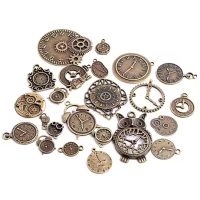 Scrapbooking decorațiuni metalice steampunk - Plăcuțe de bronz antic, 20 bucăți