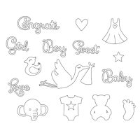 Scrapbooking decorațiuni din lemn pentru copii - 40 bucăți