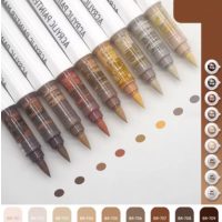 Set de pensule acrilice pentru scrapbooking - Serie Maillard, 9 bucăți