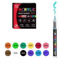 Markere acrilice pentru scrapbooking - 12 culori