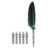 Set de scrapbooking cu pană de scris și vârfuri de rezervă - Verde închis