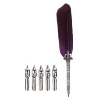 Set de scrapbooking cu pană de scris și vârfuri de rezervă - Maro