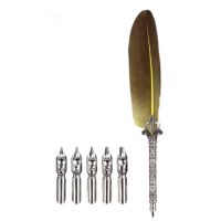 Set de scrapbooking cu pană de scris și vârfuri de rezervă - Galben