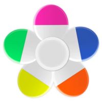 Marker evidențiator și spinner - 5 în 1, culori vii