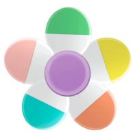 Burete de scrapbook și spinner - 5 în 1, culori pastelate