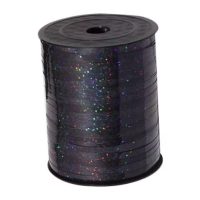 Scrapbooking panglică strălucitoare subțire - Neagră, 460 metri