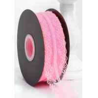 Scrapbooking dantelă - Roz strălucitor, 45 metri
