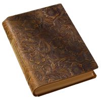 Jurnal de scrapbooking cu coperti din piele - Maro, modelat