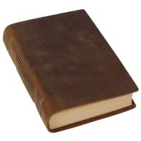 Jurnal de scrapbooking cu coperti din piele - Maro