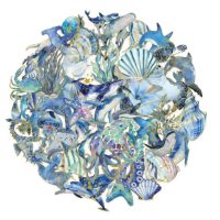Autocolante pentru scrapbooking - Lumea subacvatică, 50 bucăți