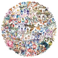 Stickere de scrapbooking - Lanterne, 50 bucăți