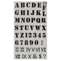 Scrapbooking șablonă pentru desen - Alfabet și cifre