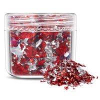 Decorațiuni de scrapbooking din folie metalică - Roșu argintiu, JB30