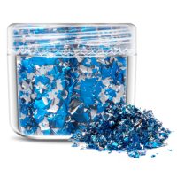 Decorațiuni de scrapbooking din folie metalică - Albastru argintiu, JB26