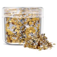 Decorațiuni de scrapbooking din folie metalică - Aur argintiu, JB28