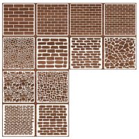 Set de șabloane pentru scrapbooking - Mix de texturi, 12 bucăți