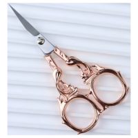 Foarfeci metalice pentru scrapbooking cu fenix - Aur roz