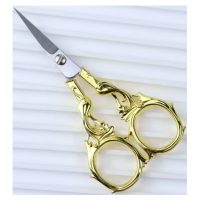 Foarfeci metalice pentru scrapbooking cu fenix - Aurii