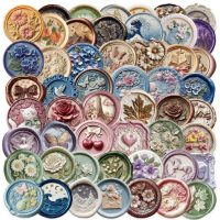 Autocolante de scrapbooking - Imitare a ceară sigilată, 104 bucăți