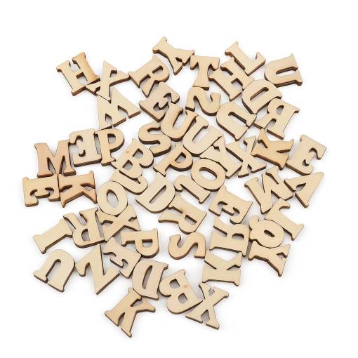 Foto - Decoratiune de lemn pentru scrapbooking - Literele alfabetului A-Z
