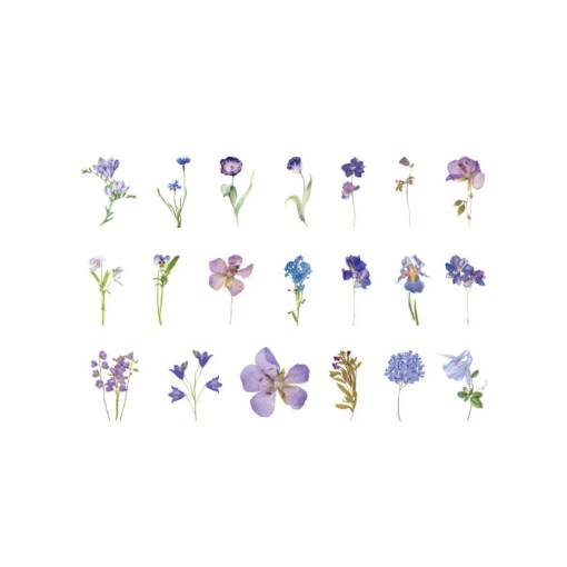 Foto - Autocolante de Scrapbooking - Flori 07, 40 bucăți