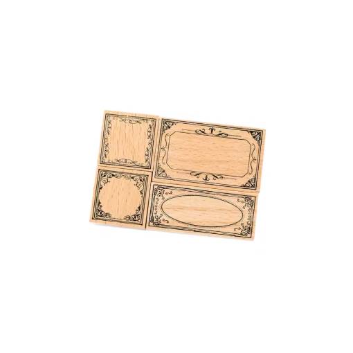 Foto - Ștampile de scrapbooking pentru rame - D, 4 bucăți