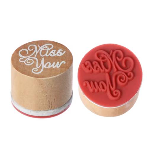 Foto - Răzuitor vintage rotund pentru scrapbooking cu inscripția - Mi-e dor de tine