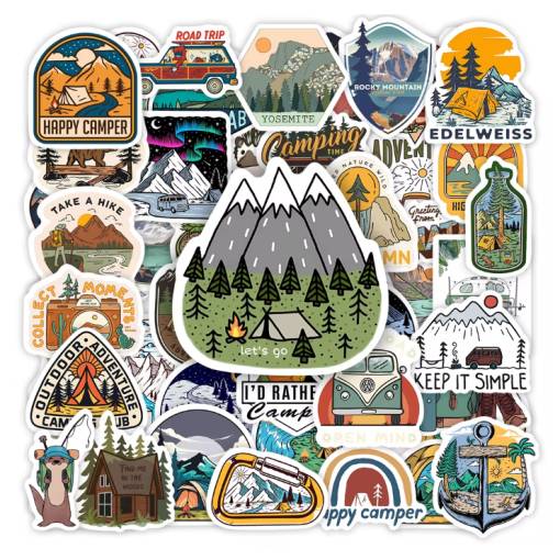 Foto - Autocolante de scrapbooking în aer liber - 50 bucăți