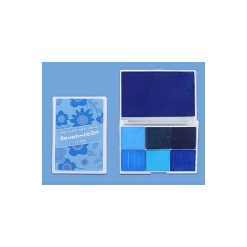 Foto - Paletă de scrapbooking cu culori de cerneală - Șapte nuanțe de albastru