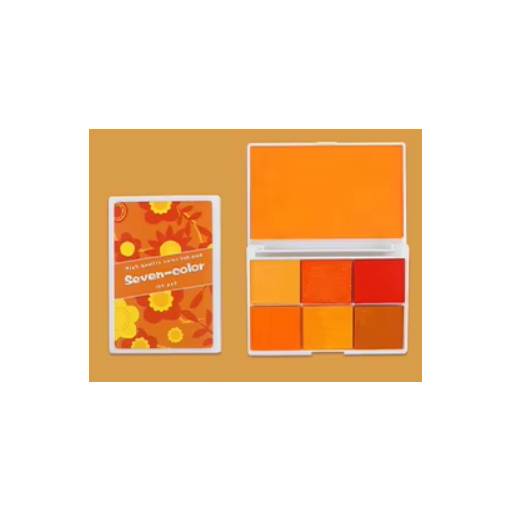 Foto - Paletă de scrapbooking cu culori de cerneală - Șapte nuanțe de portocalie