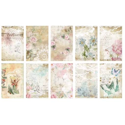 Foto - Scrapbooking hârtie decorativă vintage dantelată - Model A, 30 foi