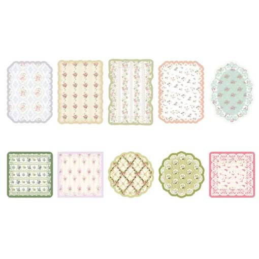 Foto - Scrapbooking hârtie decorativă vintage dantelată - Model B, 30 foi