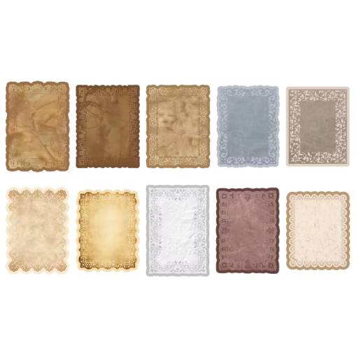 Foto - Scrapbooking vintage decorativă din hârtie dantelată - Model D, 30 foi