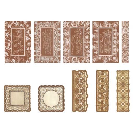 Foto - Scrapbooking vintage decorativă din hârtie dantelată - Model F, 30 foi