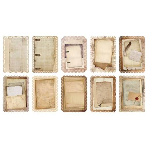 Foto - Scrapbooking mari hârtii decorative dantelată - 10 buc., model C